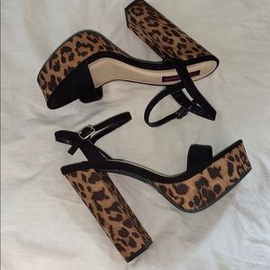 Cheetah Print Platform Heels